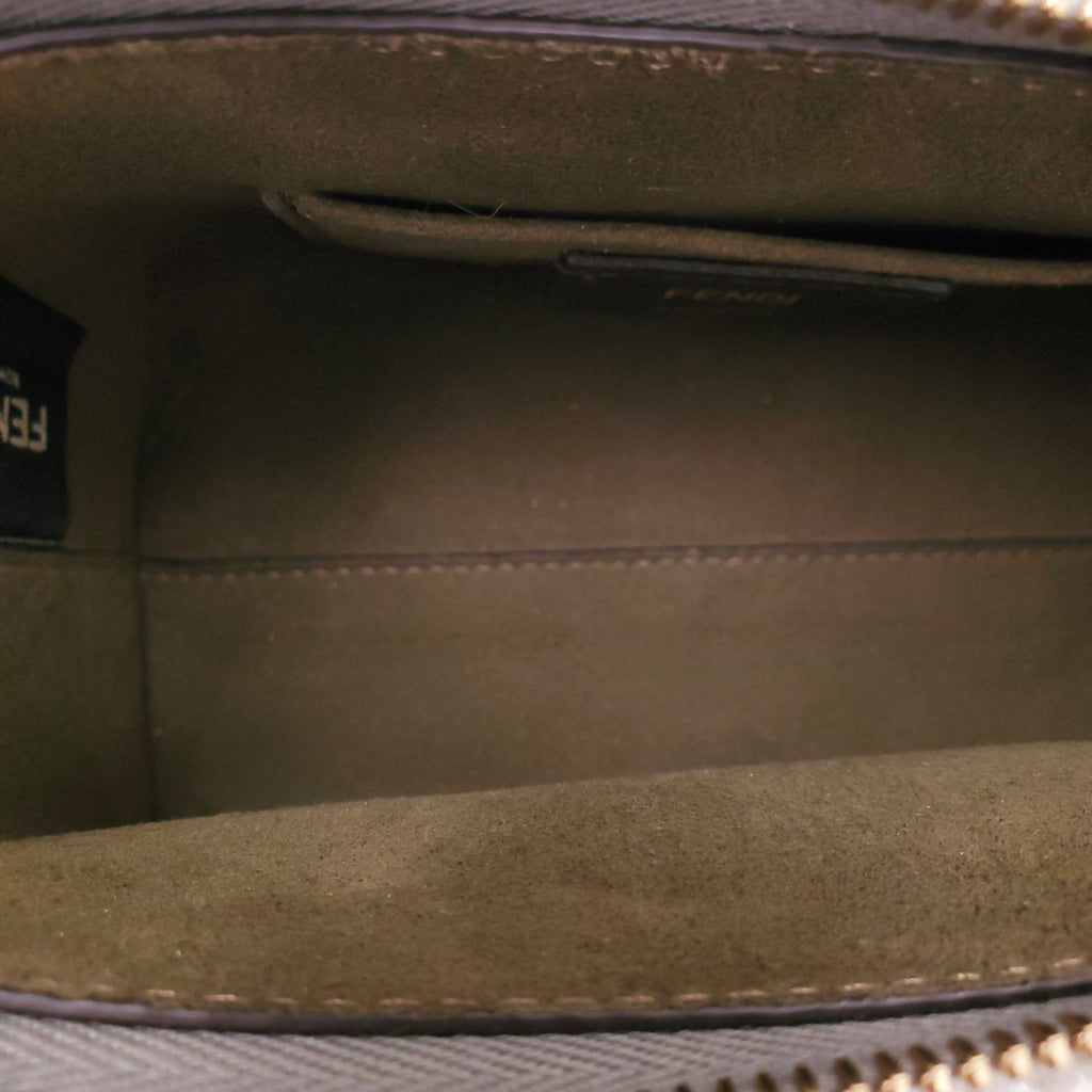 FENDI 2022 SHEEPSKIN LOGO EMBROIDERED 'BY THE WAY' MINI BOSTON BAG