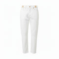 FENDI WHITE LOGO JEANS - SIZE 38