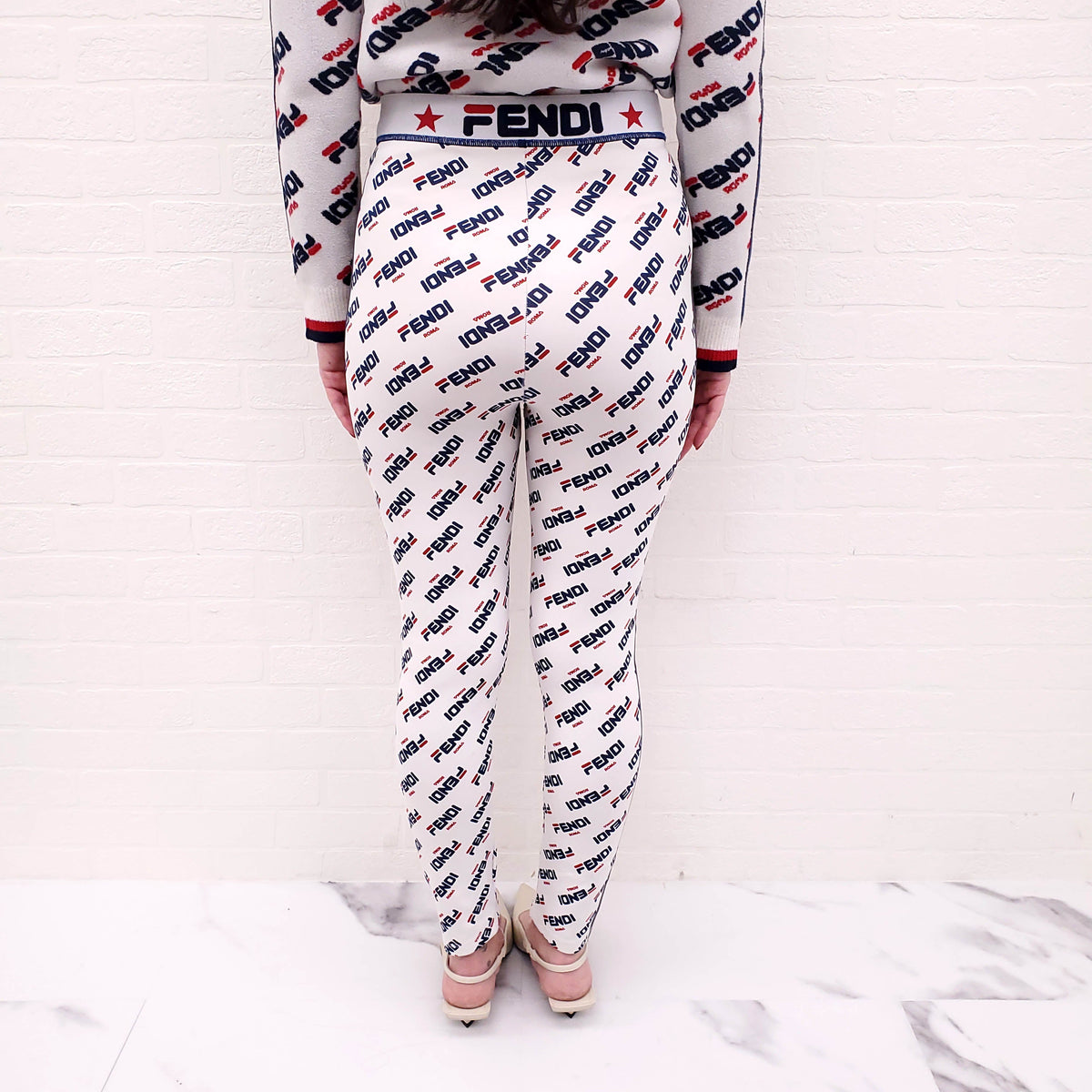 FENDI x FILA LOGO LEGGINGS - SIZE S