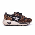 GOLDEN GOOSE LEOPARD AND BLACK RUNNING SHOES - SIZE 39
