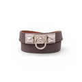 HERMÈS TAUPE RIVALE DOUBLE TOUR BRACELET - SIZE XS