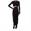 KHAITE BLACK VIENNA CUT OUT DRESS - SIZE XS