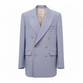 KHAITE BLUE OVERSIZED BLAZER - SIZE 0