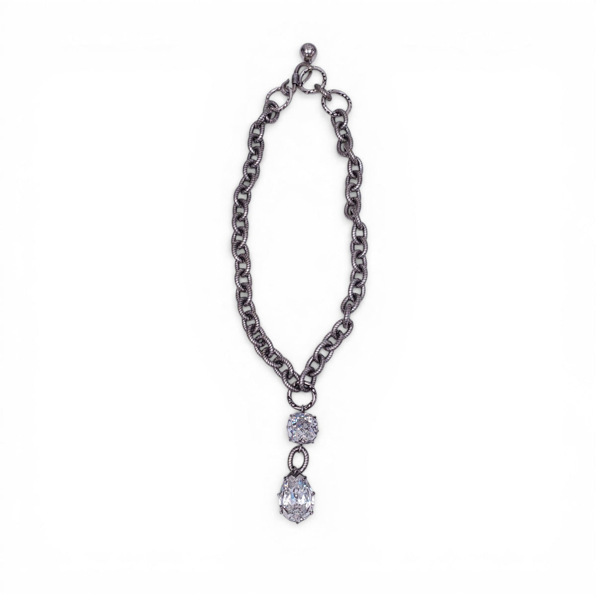 LANVIN CRYSTAL CHAIN NECKLACE