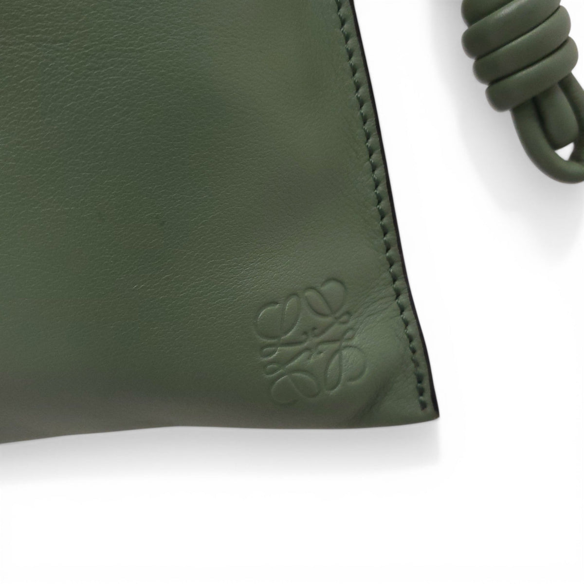 LOEWE LIME GREEN LEATHER FLAMENCO SMALL BAG