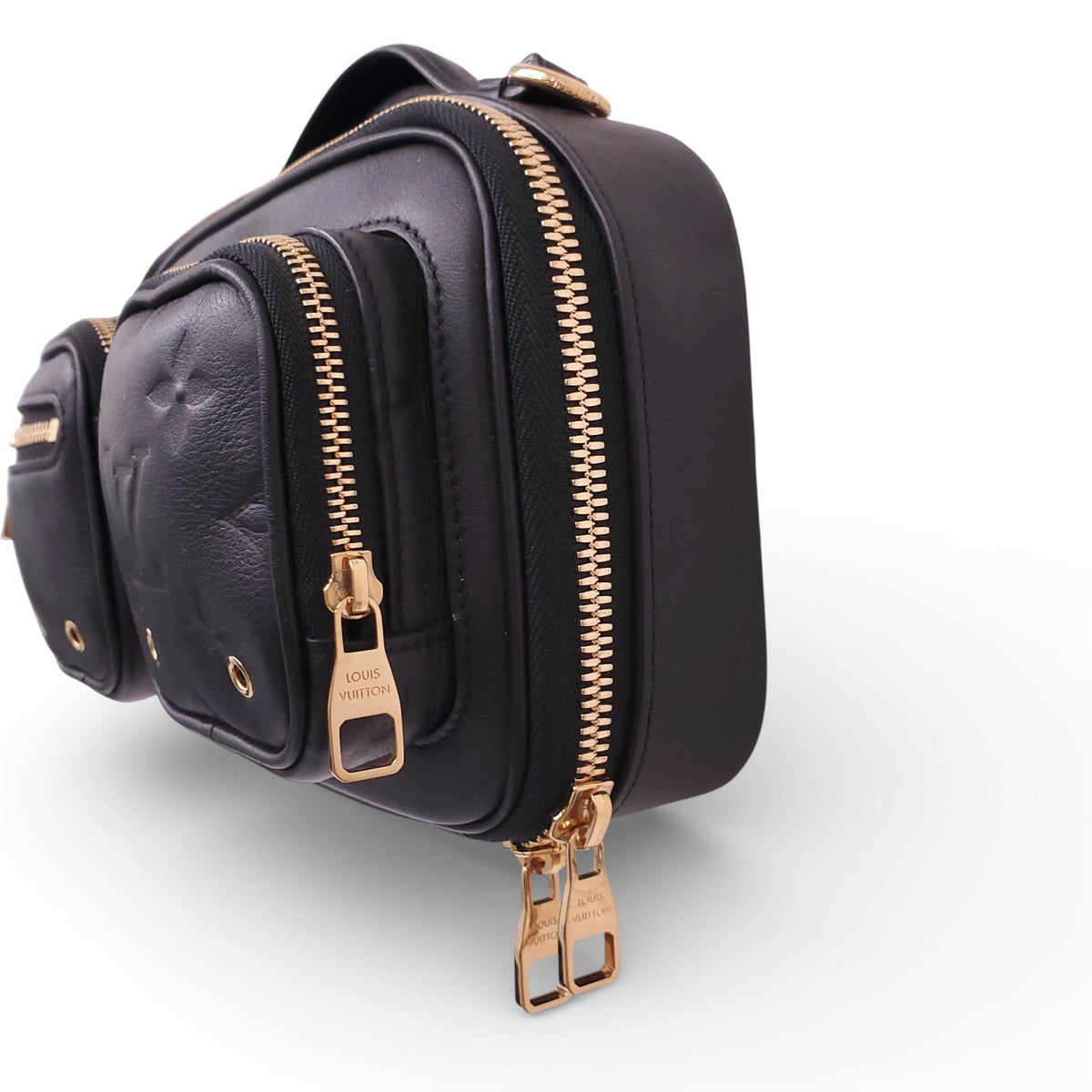 LOUIS VUITTON BLACK UTILITY CROSSBODY BAG