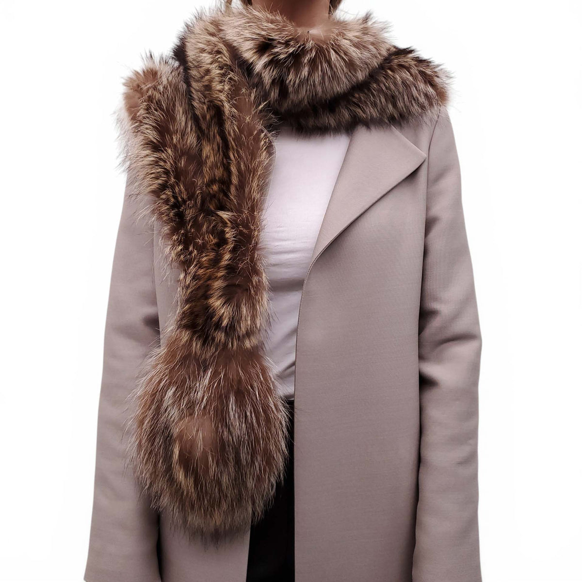 MARNI FUR STOLE WITH POCKETS