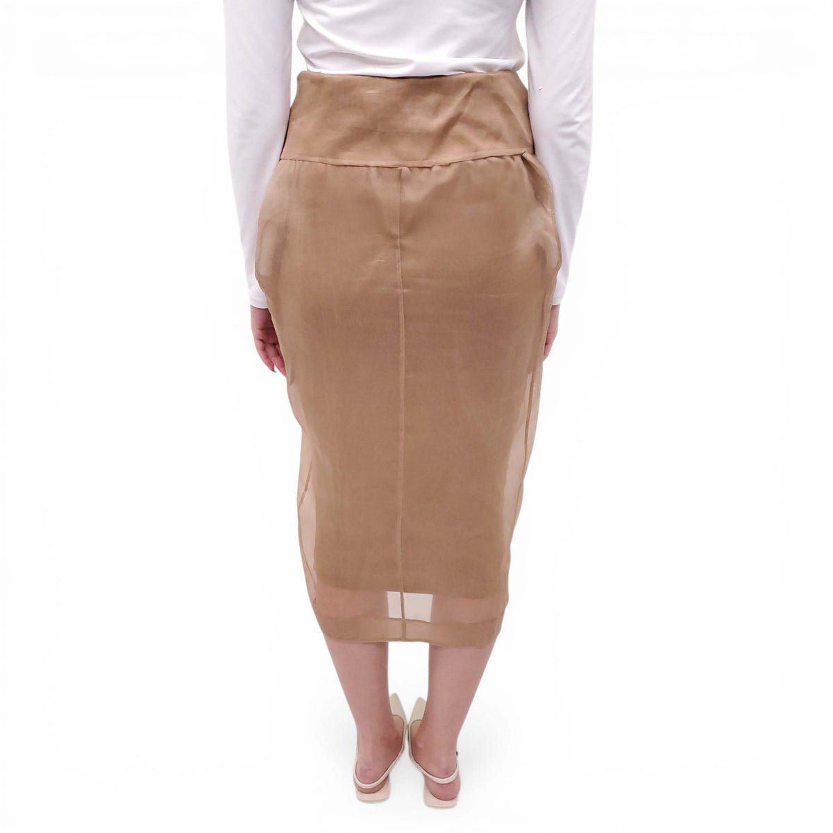 MAX MARA SHEER TRENCH STYLE SKIRT - SIZE 42