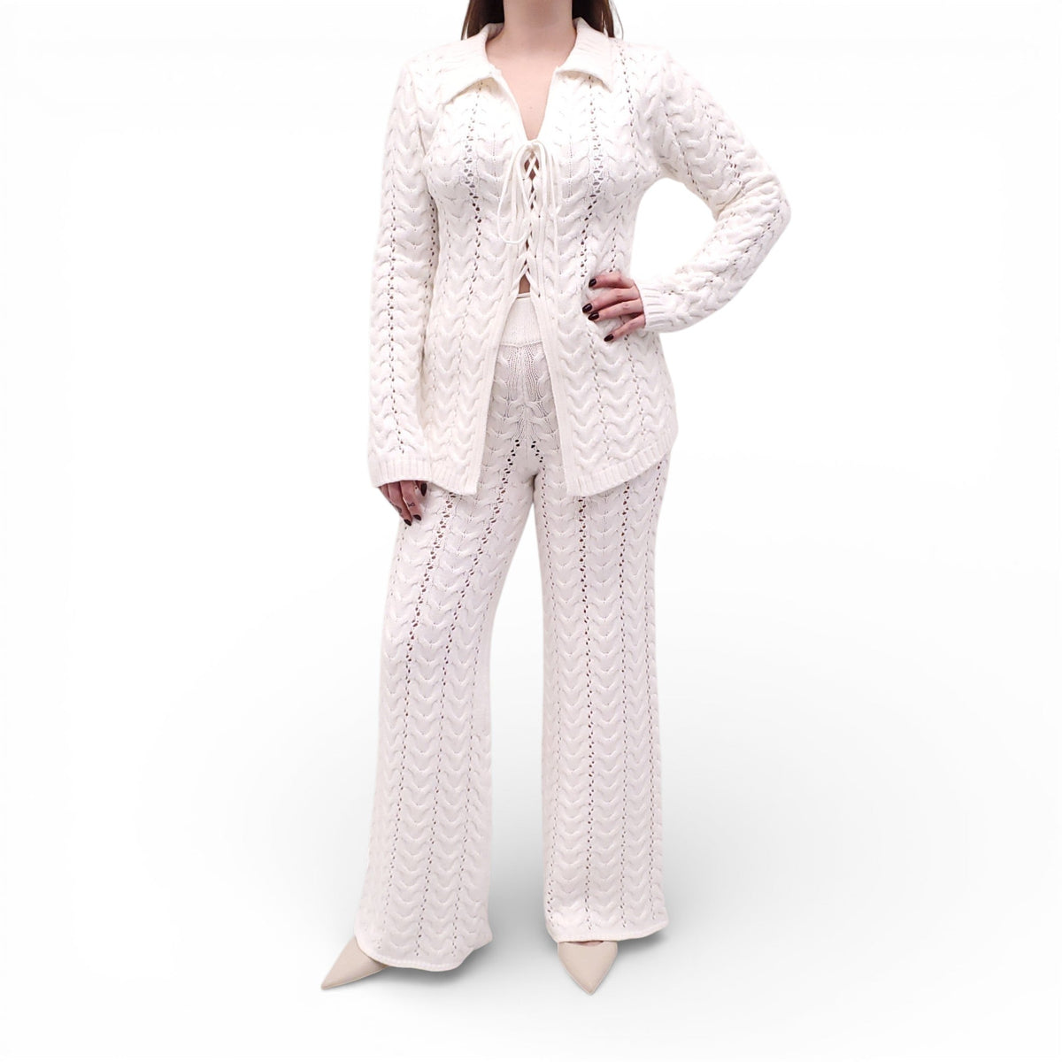 SABO WHITE KNIT SET - SIZE 4
