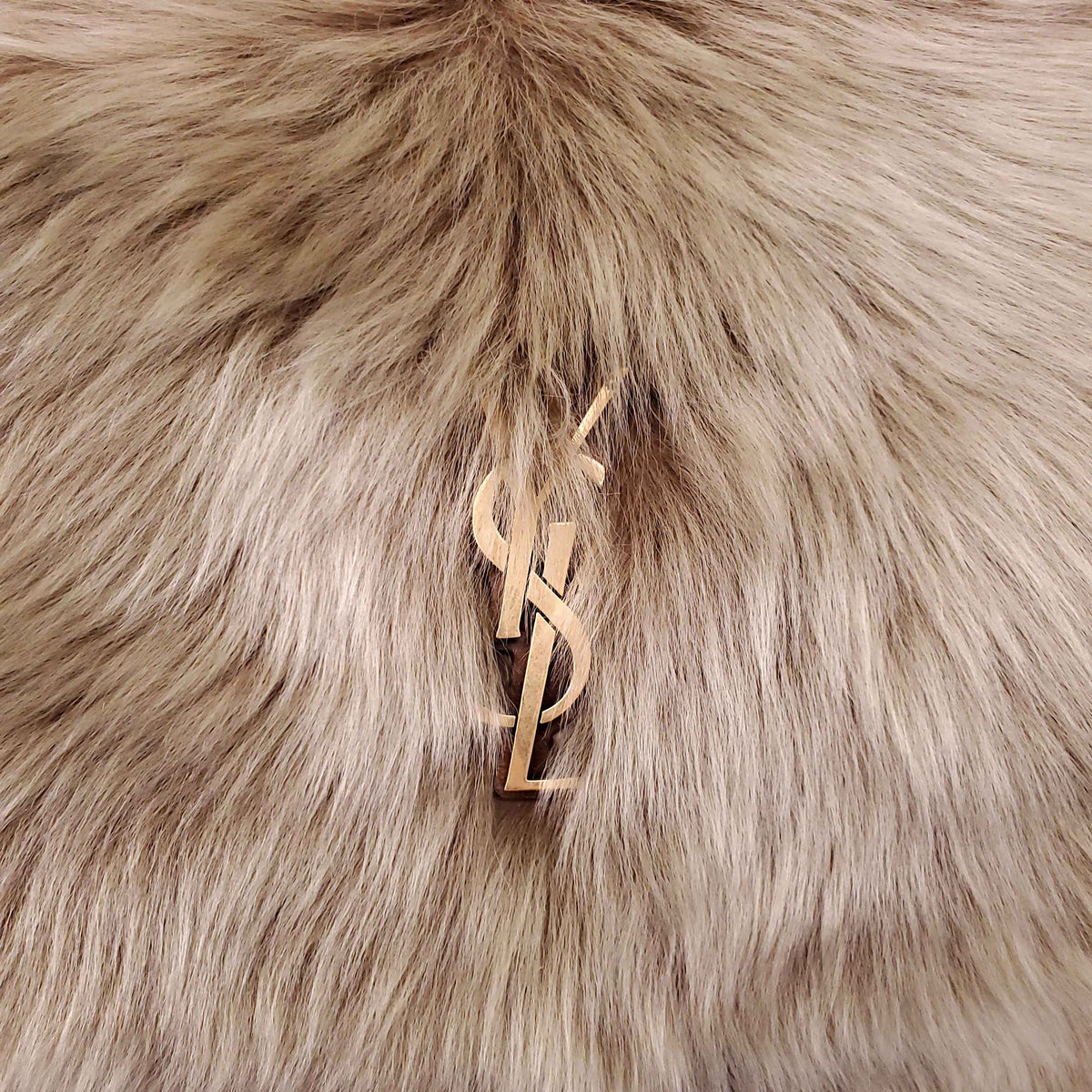 SAINT LAURENT 'NIKI' ROUAN SHEARLING SHOULDER BAG