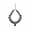 SILVER, GREY AND BLUE CRYSTAL NECKLACE