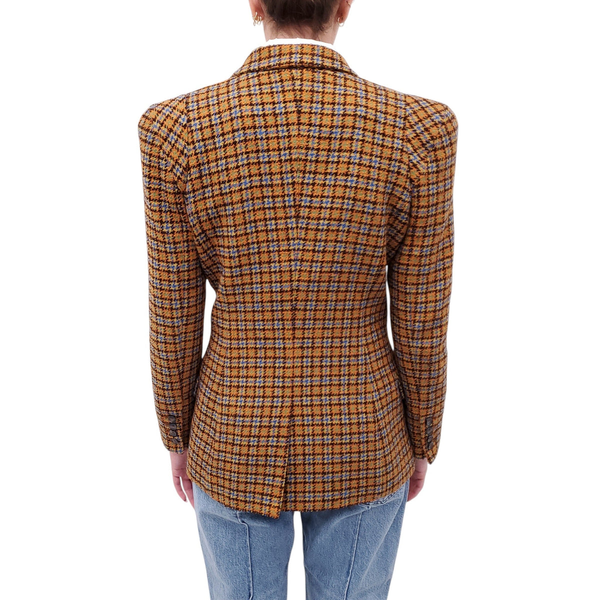 SMYTHE ORANGE PATTERNED BLAZER - SIZE 6