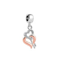 Two-tone Key to Happiness Double Dangle Charm