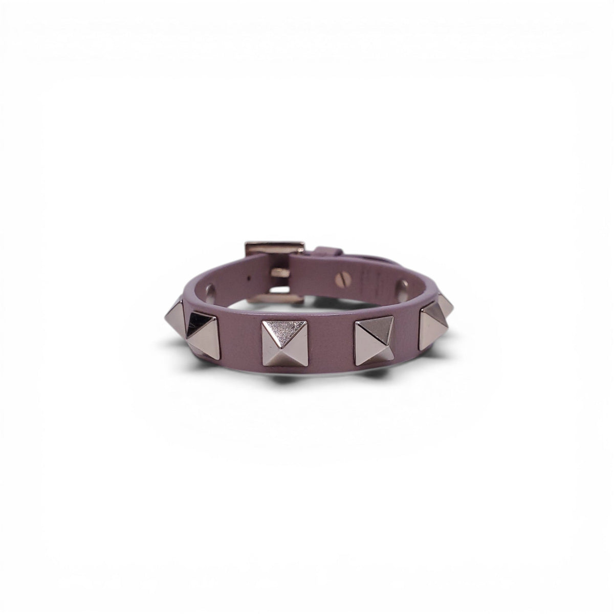 VALENTINO PINK ROCKSTUD LEATHER BRACELET