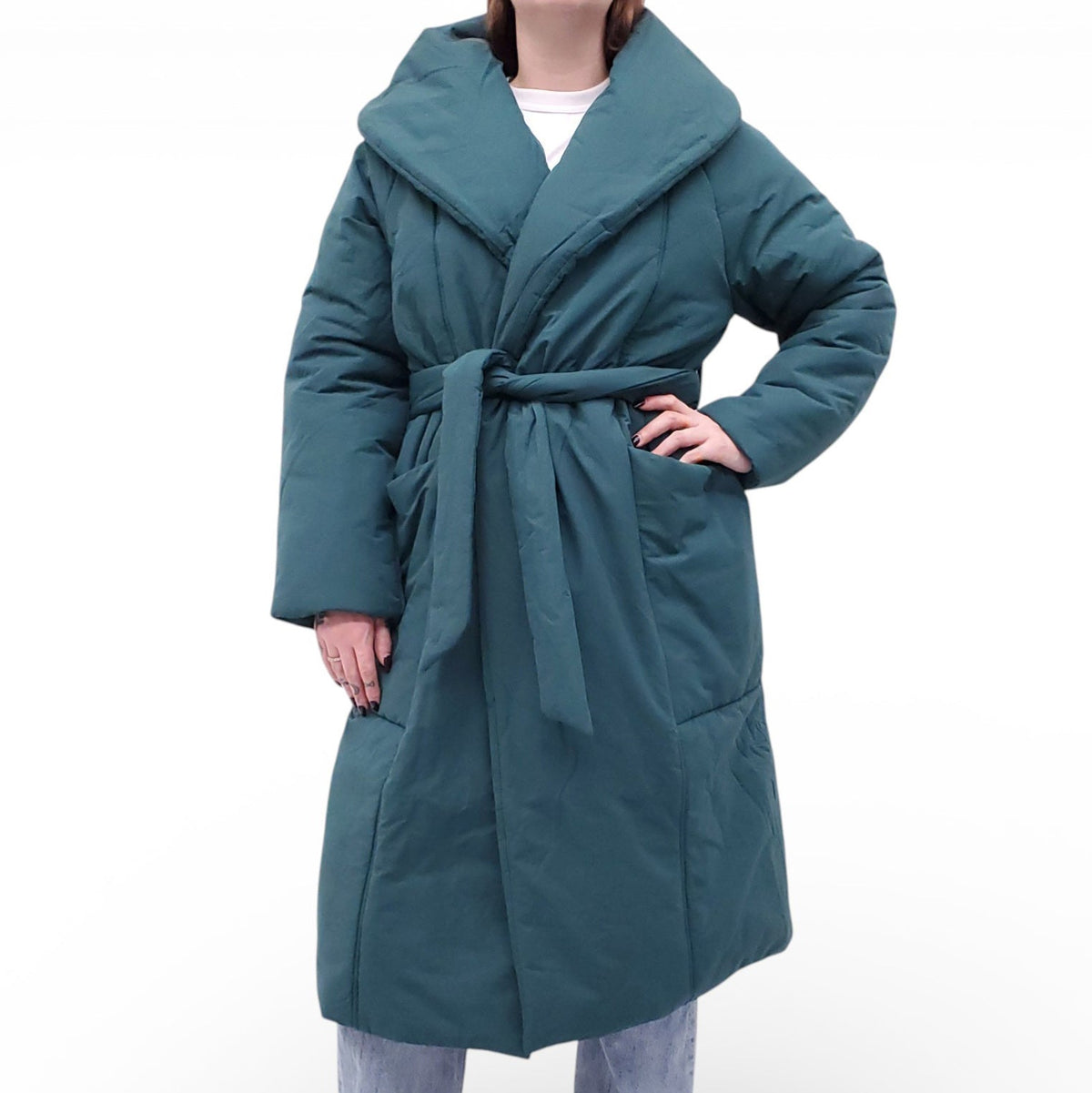 VARLEY 'ANA LONG WRAP COAT' - SIZE S