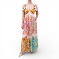 ZIMMERMANN 'RAIE' FRILL SHOULDER MIDI DRESS - SIZE 3 (US 10)