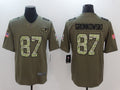 Men's New England Patriots Rob Gronkowski #87 Brown Player Game jersey