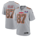 Men's Kansas City Chiefs Travis Kelce #87 Gray Super Bowl LVIII Atmosphere Fashion Game jersey
