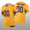 custom Minnesota Vikings Gold Inverted Legend jersey Stitched Jerseys Football Jerseys