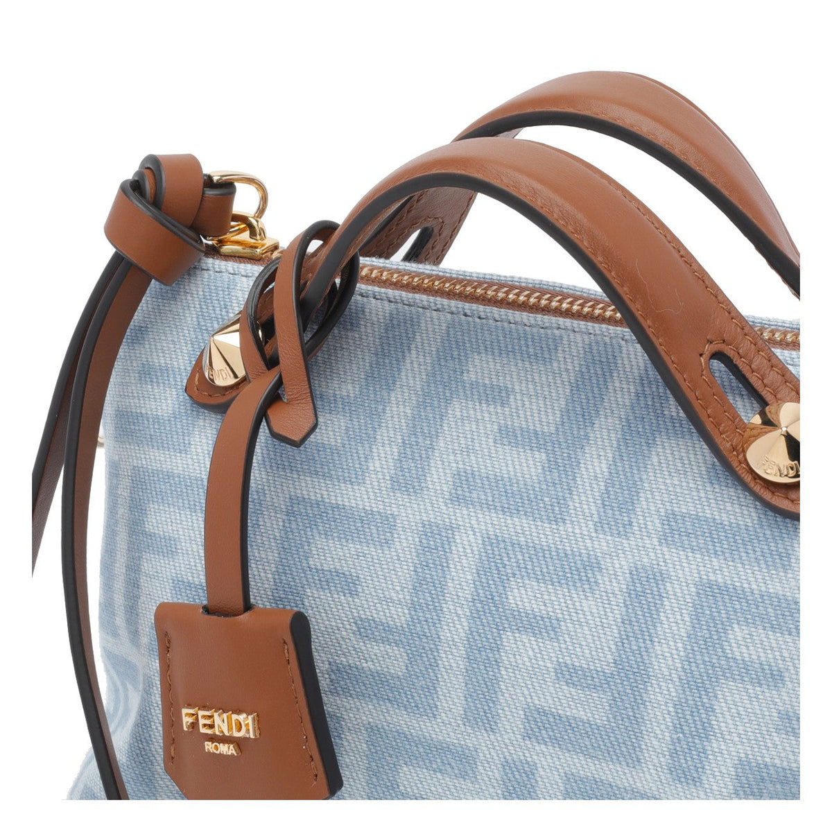 Fendi Women By The Way Soft Mini Denim Crossbody Bag