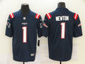 Men's New England Patriots Cam Newton #1 Navy Game Player jersey
