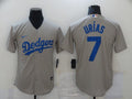 Men's Los Angeles Dodgers Julio Urias #7 Gray Replica Baseball jersey