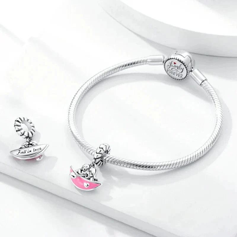 Couple Falling in Love Charm
