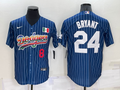 Men's Los Angeles Dodgers Kobe Bryant #8-24 Blue Stitched jersey
