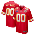 Men's Kansas City Chiefs Red Super Bowl LVIII Patch Custom Game jersey
