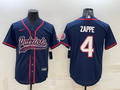 Men's New England Patriots Bailey Zappe #4 Navy Game jersey Joint Edition