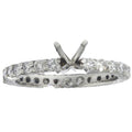 1ct Diamond Eternity Engagement Ring 14K White Gold Setting Semi Mount Size Selectable