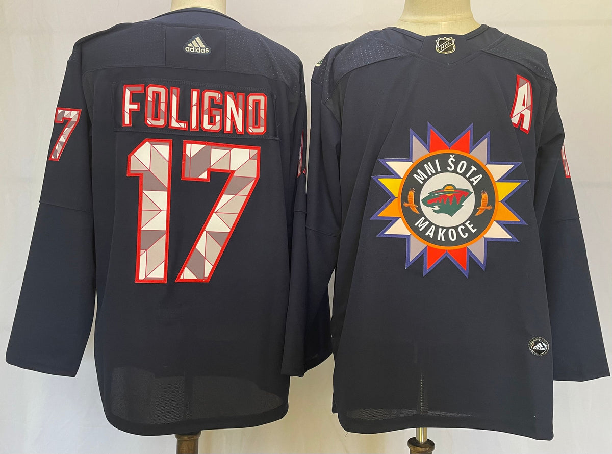 Men's Minnesota Wild Marcus Foligno #17 Black Breakaway Player jersey