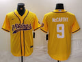 Men's Minnesota Vikings J.J. McCarthy #9 Yellow Game jersey