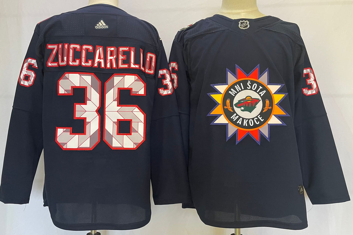 Men's Minnesota Wild Mats Zuccarello #36 Black Breakaway jersey