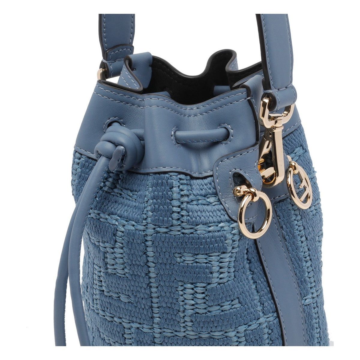 Fendi Women Fendi Mon Tresor Mini Rafia Bucket Bag