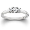1/4ct Diamond 3-Stone Engagement Ring Three Stone Anniversary White Gold 7 7