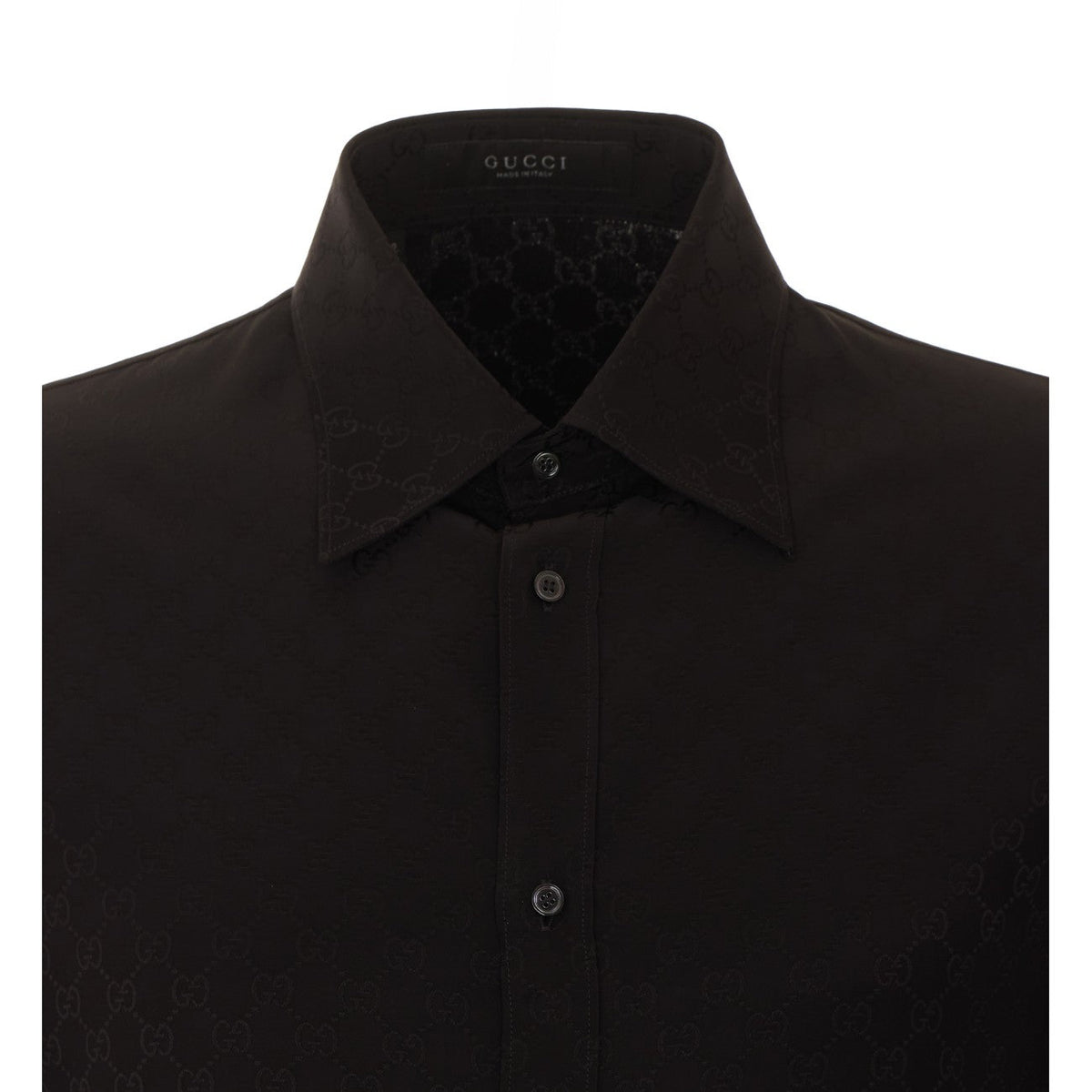 Gucci Men Gg Fluid Fabric Shirt