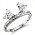 1/3CT Diamond Ring Wrap Style Wedding Ring 14K White Gold Size Selectable