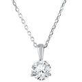 1/3 ct Solitaire Lab Grown Diamond Pendant available in 14K and Platinum