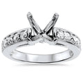 1/2ct Diamond Semi Mount Ring 14K White Gold Size: 7.5