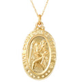 14k Yellow Gold St. Christopher Medal Pendant 1" Tall 2.5 Grams