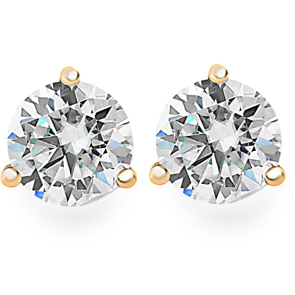 .40Ct Round Brilliant Cut Natural Diamond Stud Earrings in 14K Gold Martini Setting