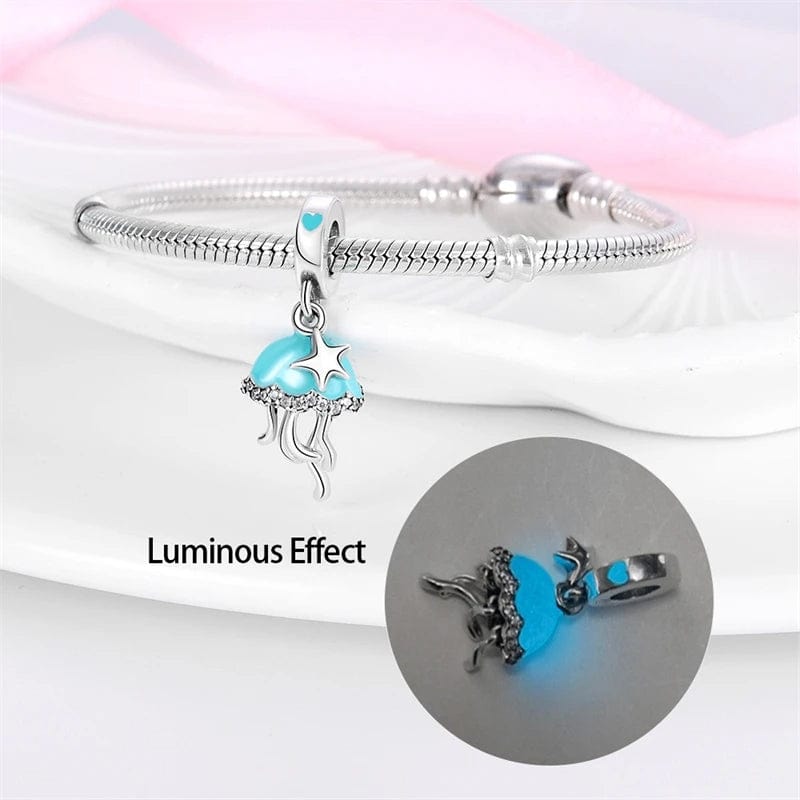 Jellyfish Luminous Glow in the Dark Dangle Charm