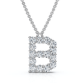 1Ct Diamond Initial "B" Pendant 14k Gold 18" Necklace Lab Grown 5/8" Tall
