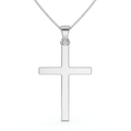 14k Gold Polished Cross Pendant Necklace & 18" 14k Chain