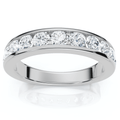 1Ct Channel Set Diamond Wedding Ring 14k Gold or Platinum Lab Grown