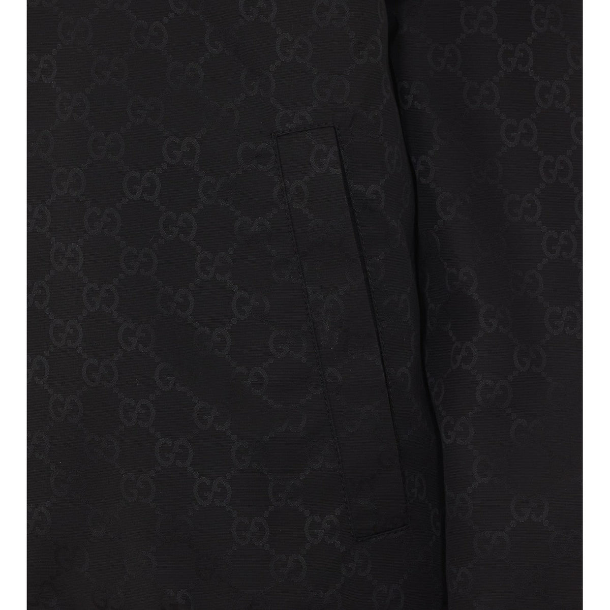 Gucci Men Lightweight Silk Faille Reversible Zipper Jacket