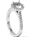 1/3ct Pave Diamond Engagement Semi Mount Ring 14K White Gold Size Selectable