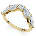1Ct Contoured  Diamond Wedding Ring Guard Band 14k Gold or Platinum Lab Grown