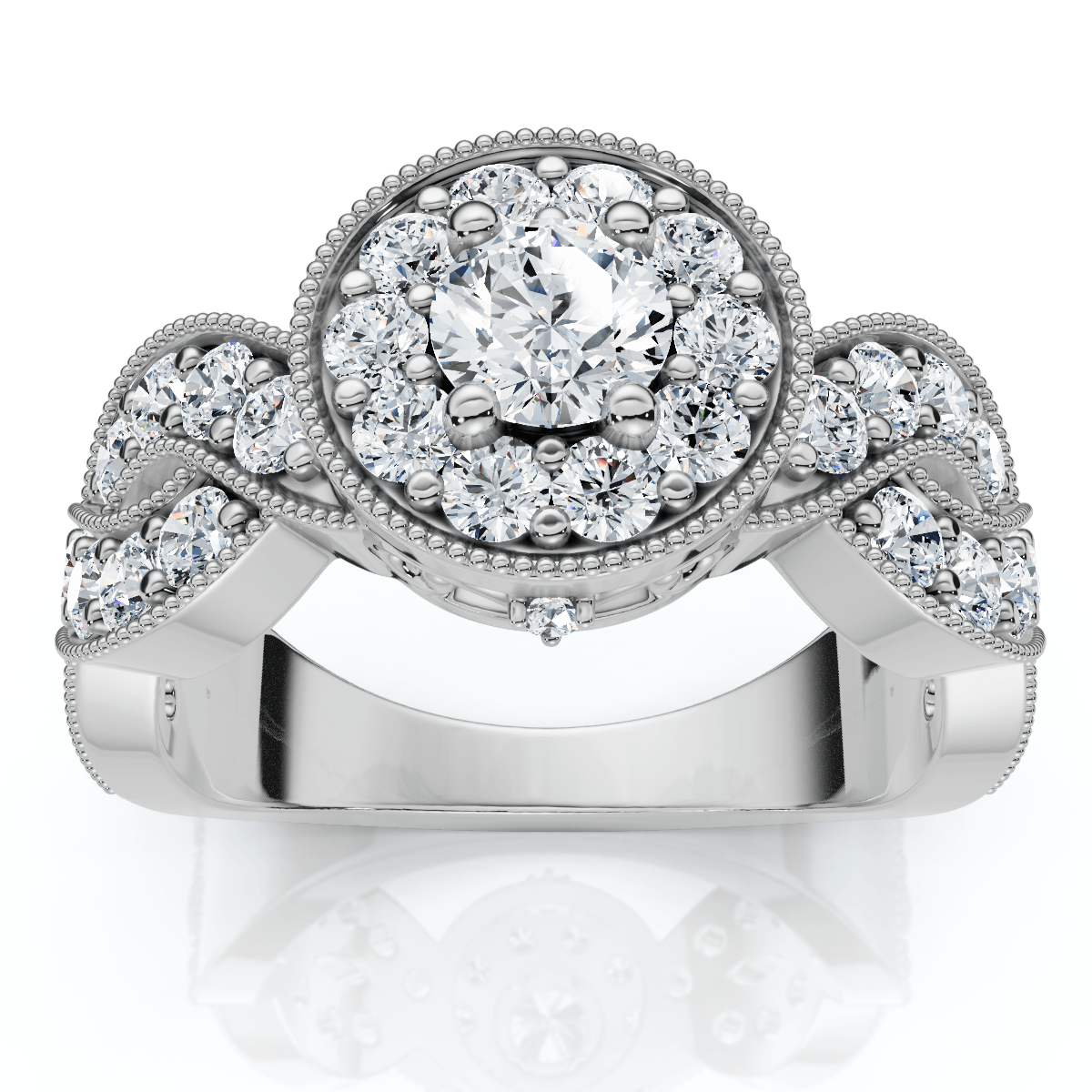 1Ct TW Wendy Diamond Engagement Ring 10k Gold Lab Grown